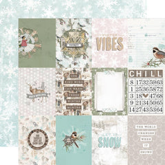 Simple Vintage Winter Woods - Simple Stories - Double-Sided Cardstock 12"X12" - 3"X4" Elements