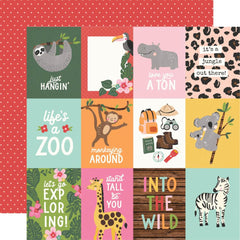 Into The Wild - Simple Stories - Double-Sided Cardstock 12"X12" - 3"X4" Elements