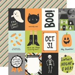 Spooky Nights - Simple Stories - Double-Sided Cardstock 12"X12" - 3"X4" Elements