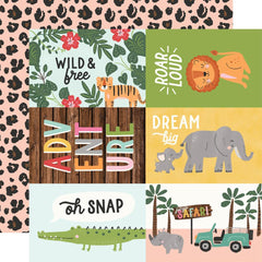 Into The Wild - Simple Stories - Double-Sided Cardstock 12"X12" - 4"X6" Elements