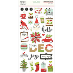 Make It Merry - Simple Stories - Chipboard Stickers 6"X12"
