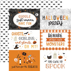 Halloween Party - Echo Park - Double-Sided Cardstock 12"X12" - 6"X4" Journaling Cards