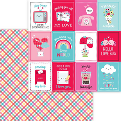 Lots of Love - Doodlebug - Double-Sided Cardstock 12"X12" - Plaid You’re Mine