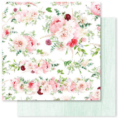 Floral Dance - Paper Rose - Double-sided Patterened Paper 12"x12" - Paper A