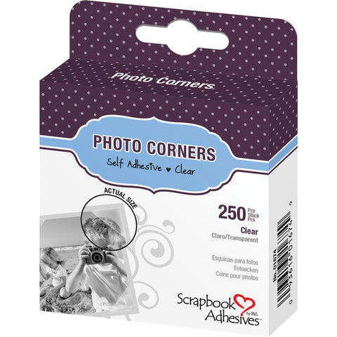 Scrapbook Adhesives Photo Corners Self-Adhesive .375" 250/Pk - Clear