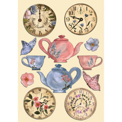 Welcome Home - Stamperia - A5 Colored Wooden Shapes - Clocks (6181)
