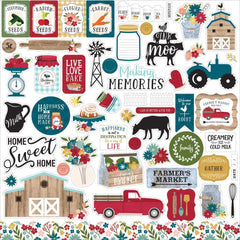 Farmer's Market - Echo Park - Cardstock Stickers 12"X12" - Elements