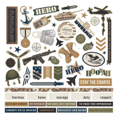 The Brave - PhotoPlay - Cardstock Stickers 12"X12" - Elements