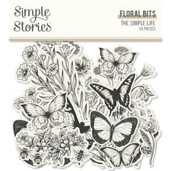 The Simple Life - Simple Stories - Bits & Pieces Die-Cuts 55/Pkg - Floral