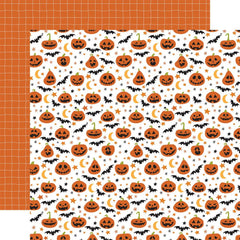 Halloween Party - Echo Park - Double-Sided Cardstock 12"X12" - Gleaming Gourds