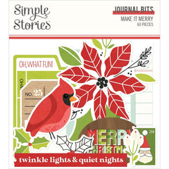 Make It Merry - Simple Stories - Bits & Pieces Die-Cuts 60/Pkg - Journal