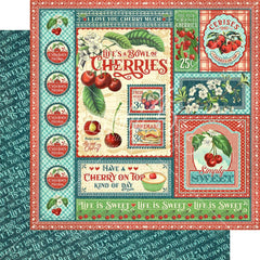 Life's A Bowl Of Cherries - Graphic45 - Double-Sided Cardstock 12"X12" - Life's A Bowl Of Cherries