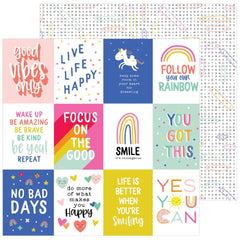 Pebbles - Live Life Happy - Double-Sided Cardstock 12"X12" - Live Life Happy