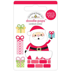 Candy Cane Lane - Doodlebug - Doodle-Pops 3D Stickers -  Night Before Christmas