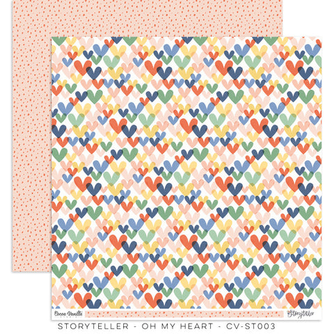 Storyteller - Cocoa Vanilla Studios - 12"x12" Double-sided Patterned Paper - Oh My Heart