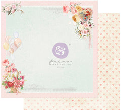 Magic Love - Prima Marketing - 12"X12" Double-sided Patterned Paper - On A Pink Cloud