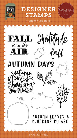 Welcome Fall - Carta Bella - Clear Stamp - Pumpkins Please