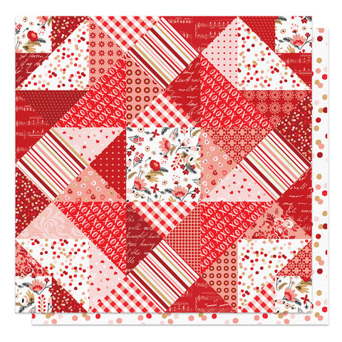 Cupid's Sweetheart Cafe - PhotoPlay - 12"x12" Double-sided Patterned Paper - Quilt from Cupid