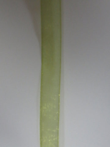 5/8" Sheer Ribbon - Lemon Grass  (1 yd)