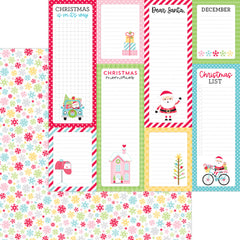 Candy Cane Lane - Doodlebug - Double-Sided Cardstock 12"X12" - Snow Bright