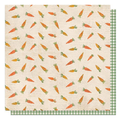 Bunnies & Blooms - PhotoPlay - Double-Sided Cardstock 12"X12" -  Spring Carrots
