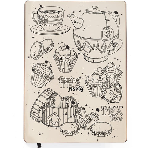 Sparrow Hill - Ciao Bella - 6"x8"Clear Stamp - Spring Tea Party