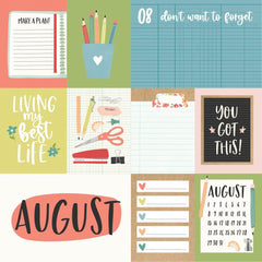 Life Captured - Simple Stories - Double-Sided Cardstock 12"X12" - August