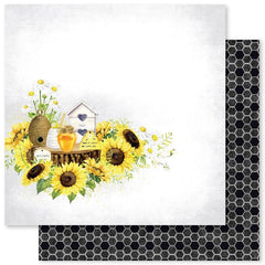 Bee Happy - Paper Rose - 12"x12" Double-sided Patterned Paper - Paper B
