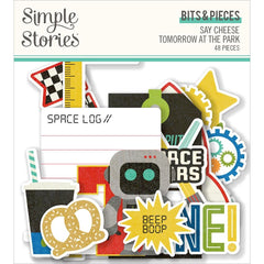 Say Cheese at the Park TOMORROW - Simple Stories - Bits & Pieces Die-Cuts 48/Pk