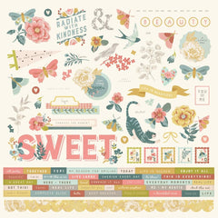 Wildflower - Simple Stories - Cardstock Stickers 12"X12" - Combo
