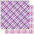 Sweet Plaids - Paper Rose - 12"x12" Patterned Paper - C