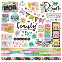 Simple Vintage Life In Bloom  - Simple Stories - Cardstock Stickers 12"X12" - Combo