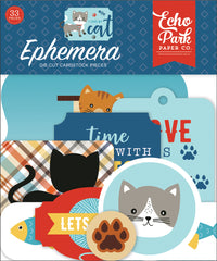 I Love My Cat - Echo Park - Cardstock Ephemera 33/Pkg - Icons