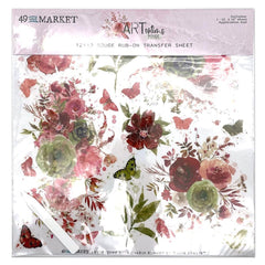 ARToptions Rouge - 49 & Market - Rub-Ons 12"X12" 1/Sheet - Floral (9401)
