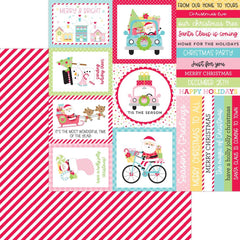 Candy Cane Lane - Doodlebug - Double-Sided Cardstock 12"X12" -  Peppermint Place