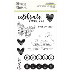 Simple Vintage Life In Bloom  - Simple Stories - Photopolymer Clear Stamps
