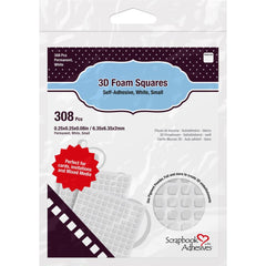 Scrapbook Adhesive - 3D Foam Squares White - Small