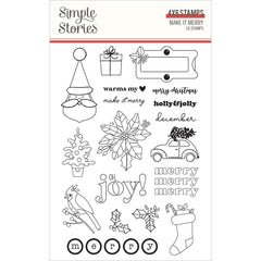 Make It Merry - Simple Stories - Photopolymer Clear Stamps