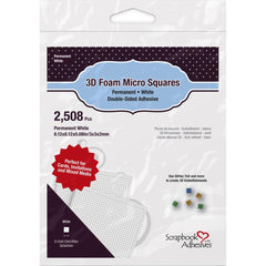 Scrapbook Adhesives - 3D Foam - Micro Squares 2508/Pkg - White
