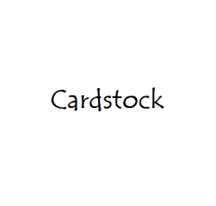 *(Cardstock)