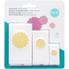 We R Memory Keepers - Layering Punches 3/Pkg - Scallop Circles