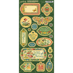Little Things - Graphic45 - Chipboard Die-Cuts 6"X12" Sheet (2900)