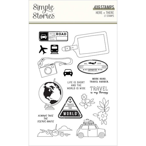 Here + There - Simple Stories - Photopolymer Clear Stamps