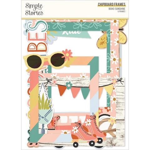 Boho Sunshine - Simple Stories - Chipboard Frames