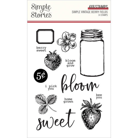 Simple Vintage Berry Fields - Simple Stories - Photopolymer Clear Stamps