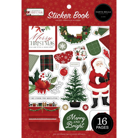 A Wonderful Christmas  - Carta Bella - Sticker Book