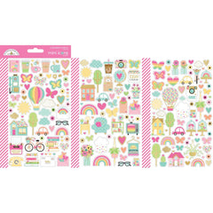Hello Again - Doodlebug - Mini Cardstock Stickers