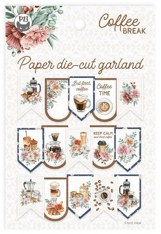 Coffee Break - P13 - Double-Sided Cardstock Die-Cuts 15/Pkg - Garland (1374)