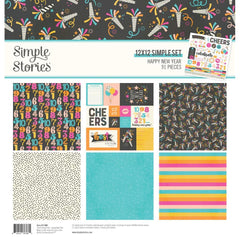 Happy New Year - Simple Stories - Simple Sets Collection Kit 12"X12"