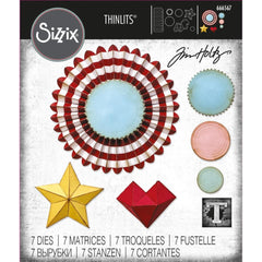 Sizzix/Tim Holtz - Thinlits Dies 6/Pkg  - Vault Rosettes